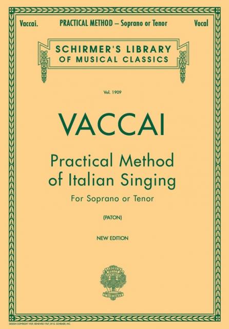 Vaccai - Practical Method Italian Singing Sprano/tenor