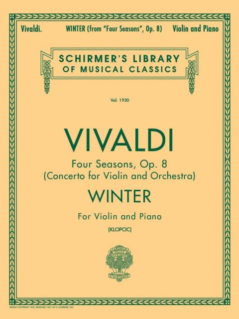 Vivaldi Winter Lib.1930 Vln/piano