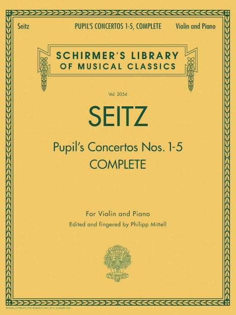 Seitz - Pupils Concertos Nos 1-5 Violin/piano