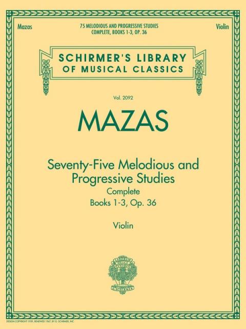 Mazas - 75 Melodious Proge Studies Op 36 Violin Complete