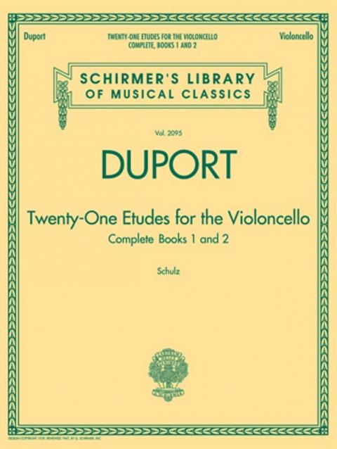 DUPORT - 21 ETUDES FOR CELLO COMPLETE BKS 1-2