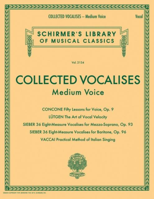 Collected Vocalises Medium Voice