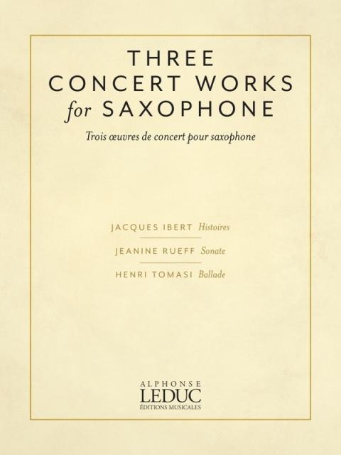 3 Concert Works For Saxophone Alto Sax/piano