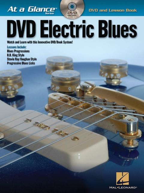 AT A GLANCE ELECTRIC BLUES GUITAR BK/DVD