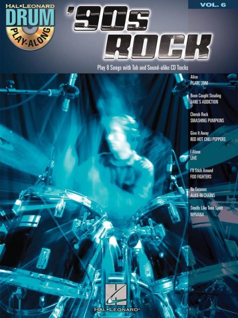 90S ROCK DRUM PLAY ALONG V6 BK/CD