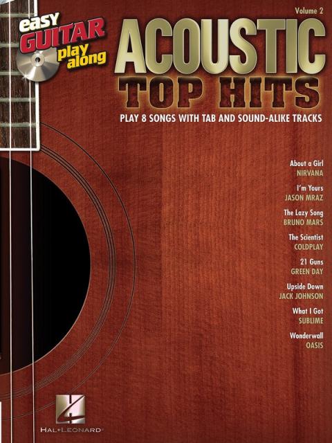 Acoustic Top Hits Easy Guitar Play Along Bk/cd V