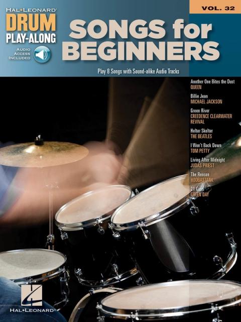 SONGS FOR BEGINNERS DRUM PLAYALONG V32 BK/OLA