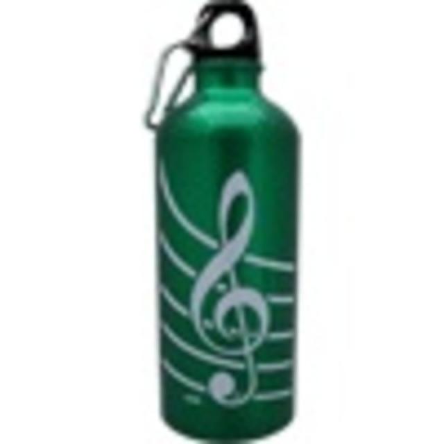 Sports Bottle Aluminium G Clef Green