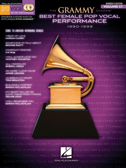 Grammy Awards Female Pop 90-99 Pro Vocal V57 Bk/