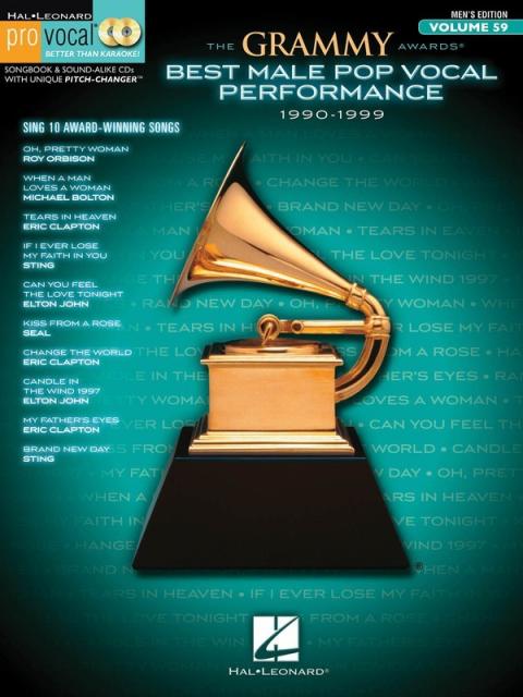 Grammy Awards Male Pop 90-99 Pro Vocal V59 Bk/cd