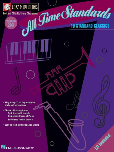 All Time Standards Jazz Play Along Bk/cd V34