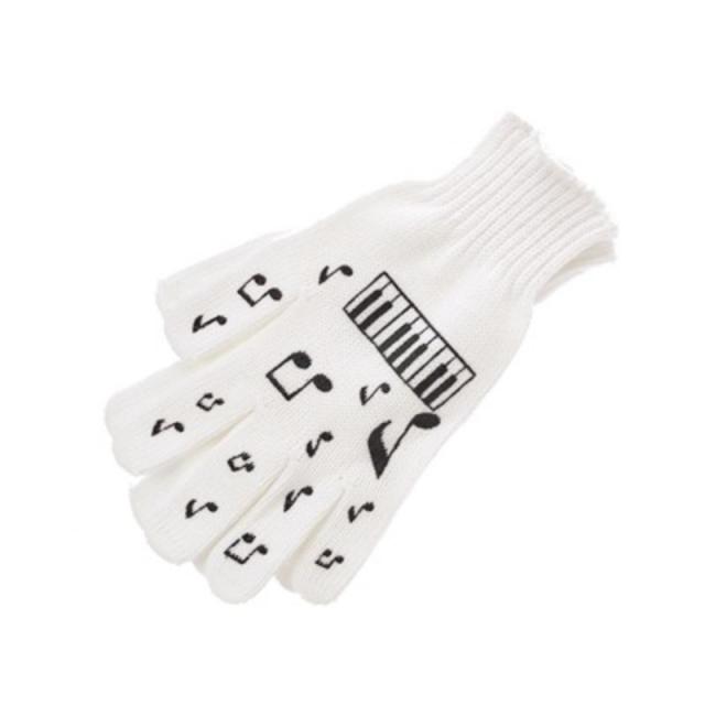 Gloves Keyboard White Large