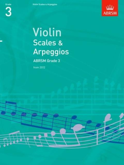 Abrsm Violin Scales & Arpeggios Gr 3 From 2012