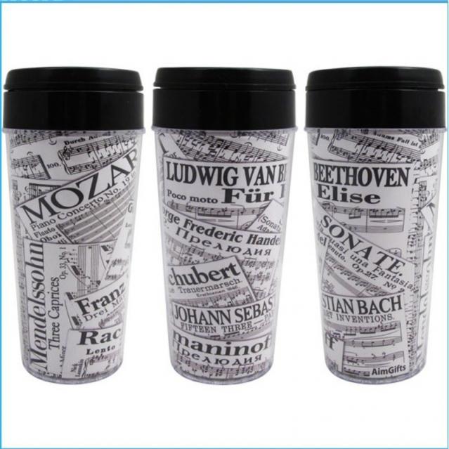 Sheet Music Collage Travel Tumbler 16 Oz