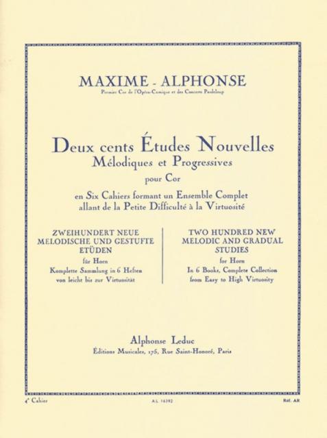 ALPHONSE - 200 ETUDES FOR HORN VOL 4