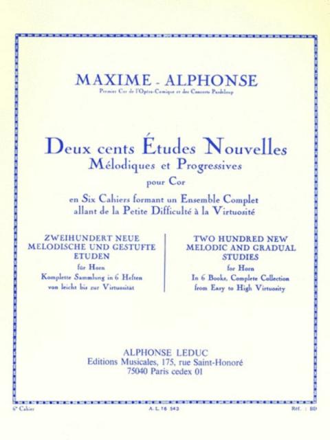 ALPHONSE - 200 ETUDES FOR HORN VOL 6