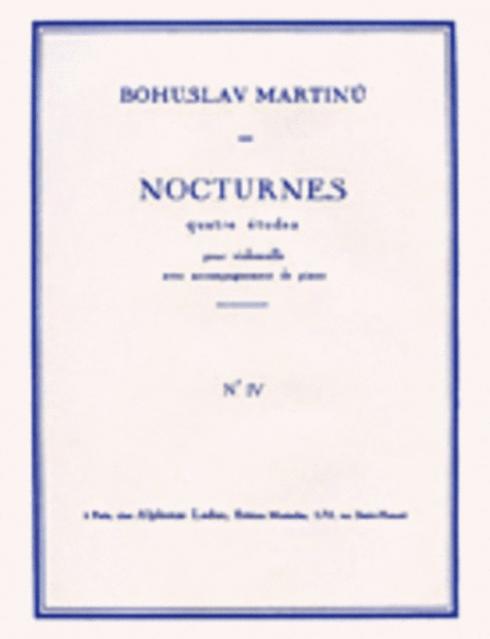 4 Nocturnes No 4 H189 Cello And Piano