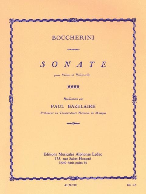 Sonata (bazelaire) Vln And Cello