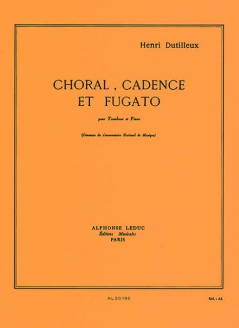 Choral Cadence Et Fugato Trombone/piano