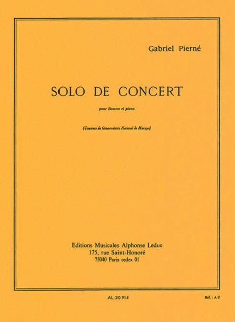 Solo De Concert Bassoon/piano