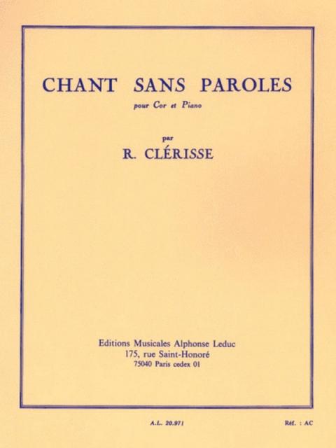 Chant Sans Paroles Horn/piano