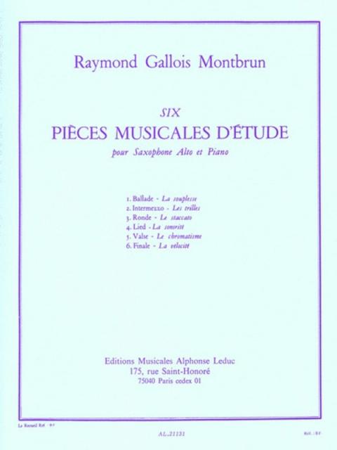 Pieces Musicale D Etude Asax/piano