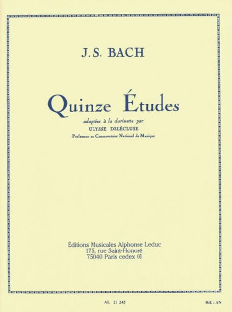 15 ETUDES AFTER J S BACH FOR CLARINET