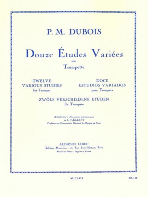 Douze Etudes Variees For Trumpet