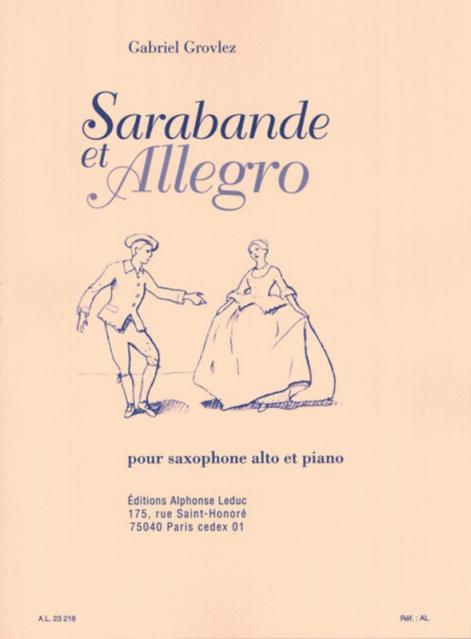 Sarabande And Allegro Alto Sax And Piano