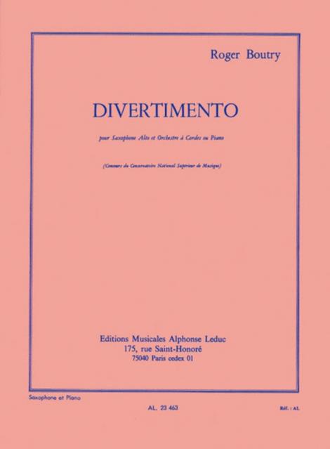 Divertimento For Sax