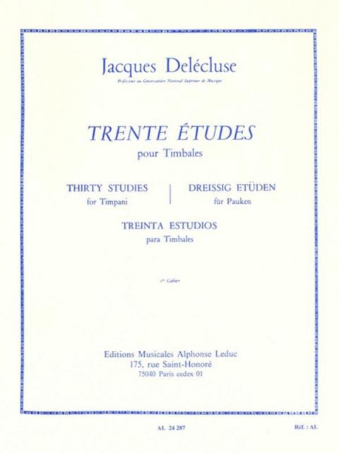 30 Studies For Timpani Volume 1