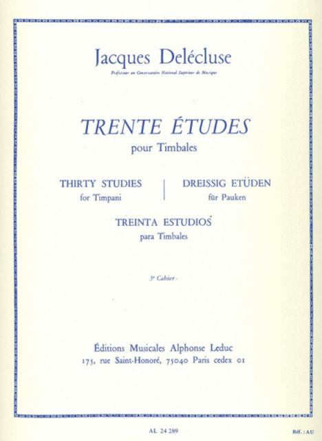 Delecluse - 30 Studies For Timpani Vol 3