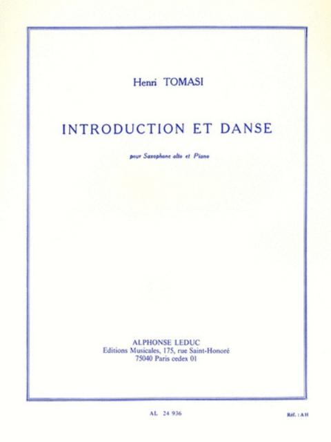 Tomasi - Introduction And Dance Alto Sax/piano