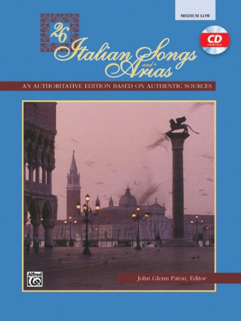 26 ITALIAN SONGS AND ARIAS MEDIUM/LOW VOICE BK/CD