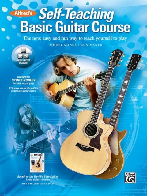 ALFREDS SELF TEACHING BASIC GUITAR COURSE BK/OLM