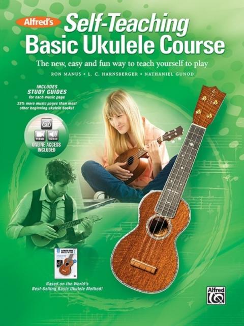 ALFREDS SELF TEACHING BASIC UKULELE COURSE BK/OLM