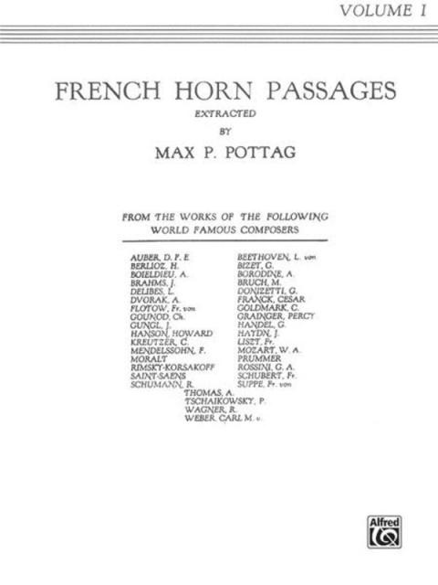 POTTAG - FRENCH HORN PASSAGES VOL 1