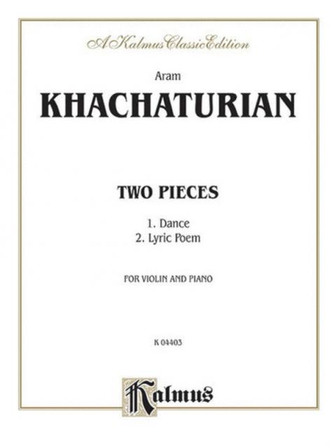 Pieces 2 Dance Lyric Poem Violin/piano