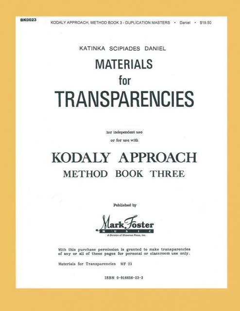 Kodaly Approach Iii-transparencies