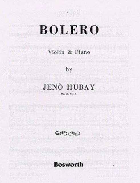 Hubay Bolero Op 51 N.3 Violin & Piano