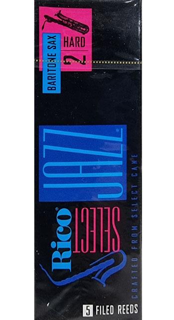 5 Rico Select Jazz Baritone Sax Reeds, 2 Hard Filed (OLD STOCK)