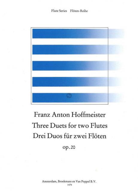 HOFFMEISTER - 3 DUETS FOR 2 FLUTES OP 20 VOL 1