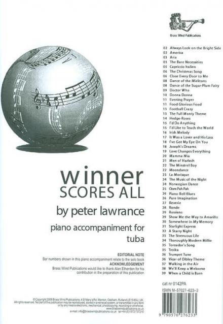 Winner Scores All Tuba Piano Accomp