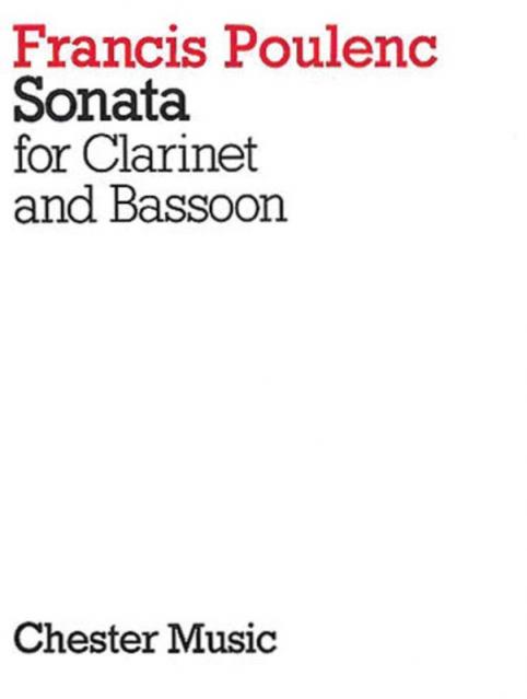 Poulenc Sonata Clarinet/bassoon