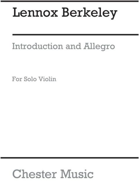 Introduction And Allegro For  Solo Violin  Op24