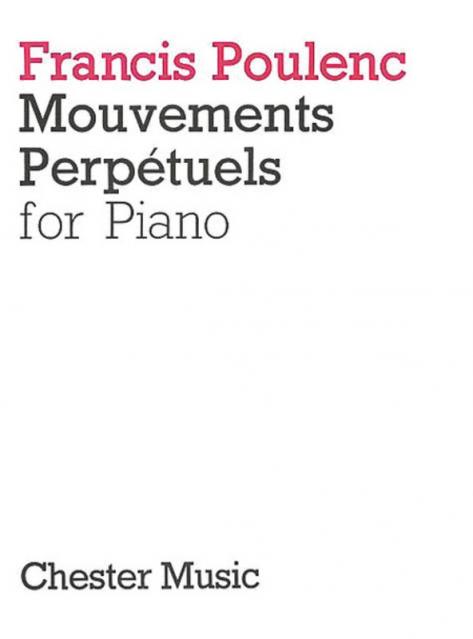 Poulenc Mouvements Perpetuels Piano