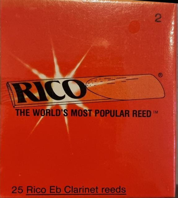 25 Rico E-flat Clarinet Reeds Strength 2 - Old Stock