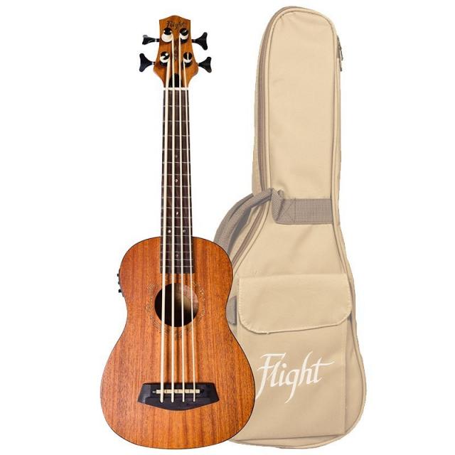 Flight Dubs Electro Acoustic Bass Uke W/bag