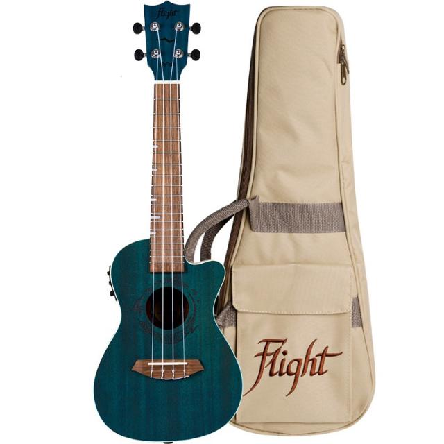 Flight Duc380 Ceq Topaz Electro Acoustic Concert Ukulele