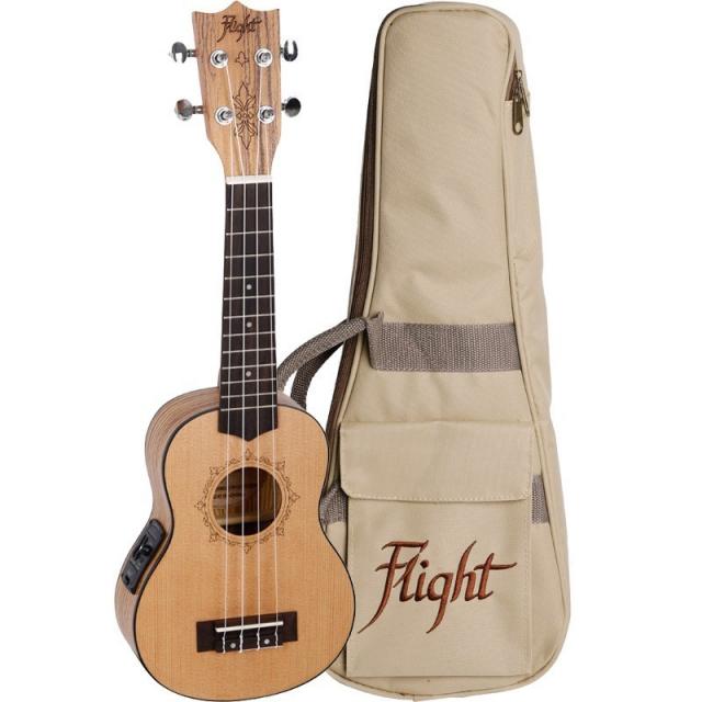 Flight DUS 320 Soprano Electro Acoustic Uke W/bag